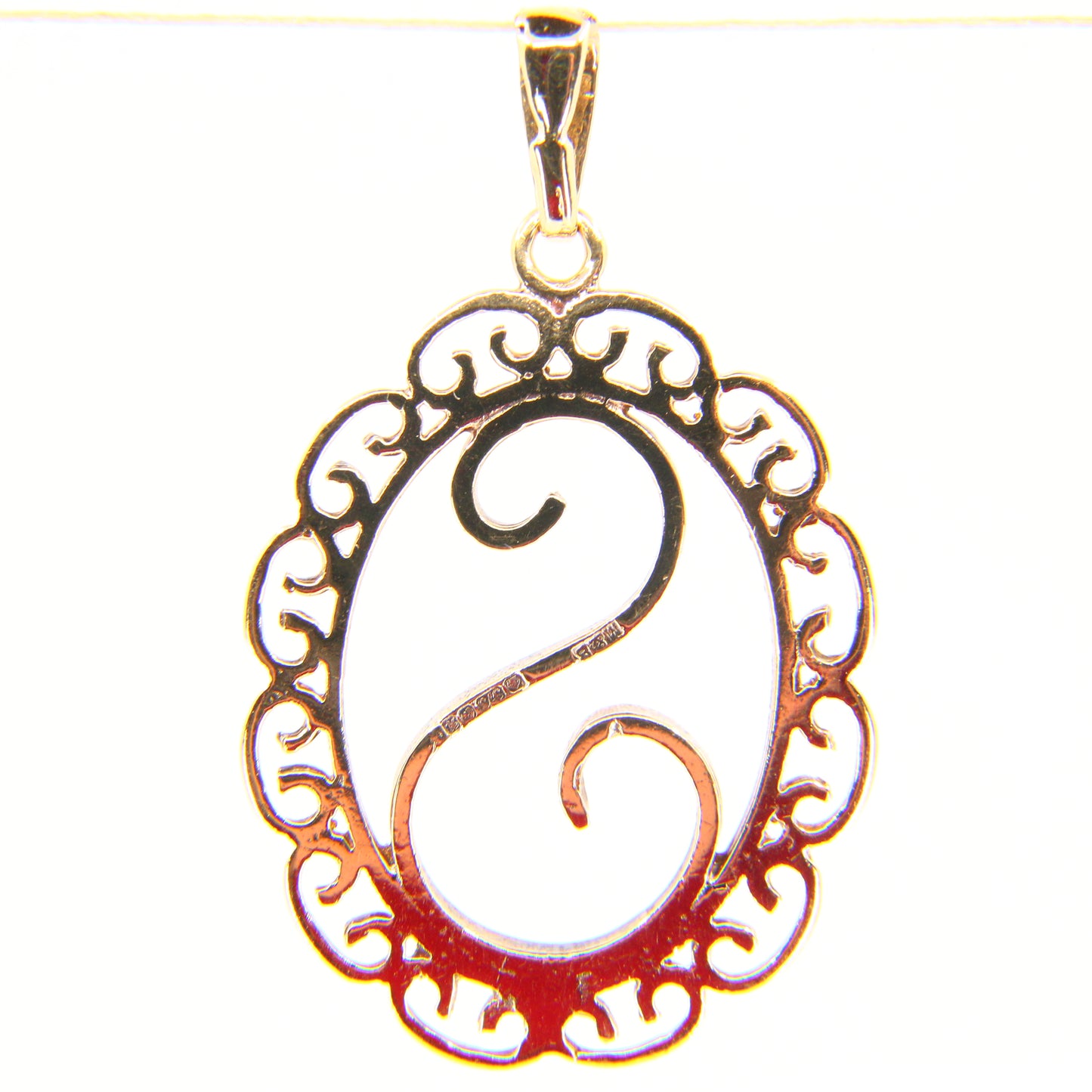 Vintage 9ct Gold 'S' Pendant Charm Hallmarked Solid Yellow Gold Letter Jewellery Gift