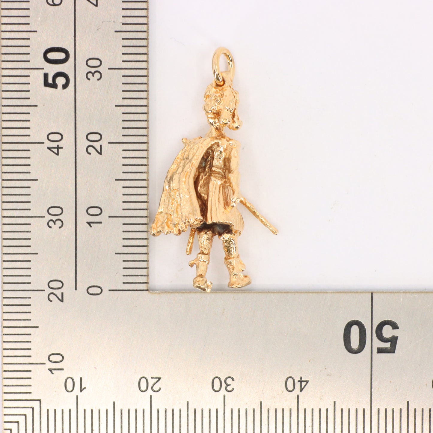 Vintage 9ct Hallmarked Edinburgh Gold Scottish Drum Sergeant Charm Pendant Gift