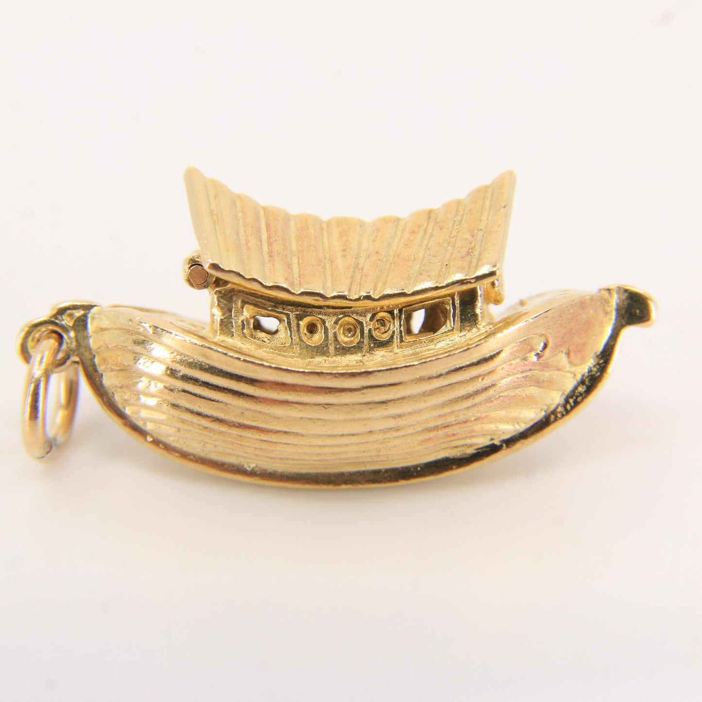 Vintage 9ct Hallmarked Noahs Ark Opening Boat Pendant Charm