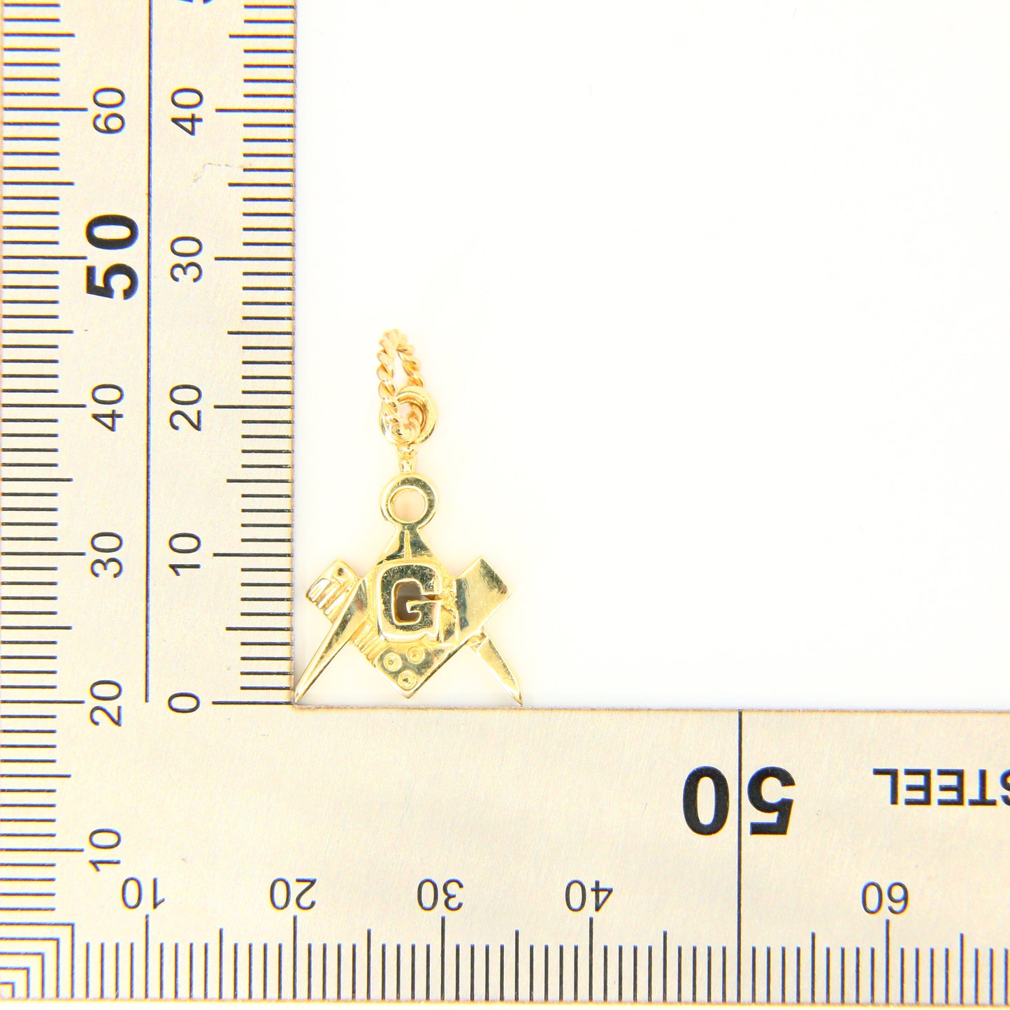 Vintage 9ct Masonic Gold Charm Yellow Gold Freemason Pendant Hallmarked
