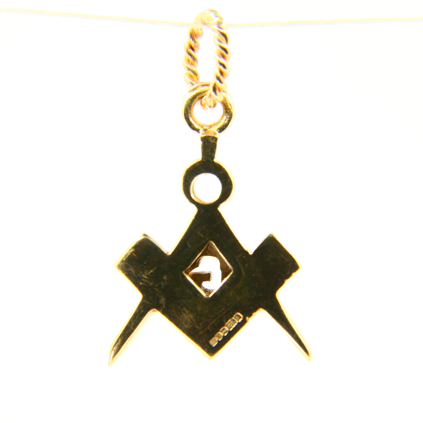 Vintage 9ct Masonic Gold Charm Yellow Gold Freemason Pendant Hallmarked