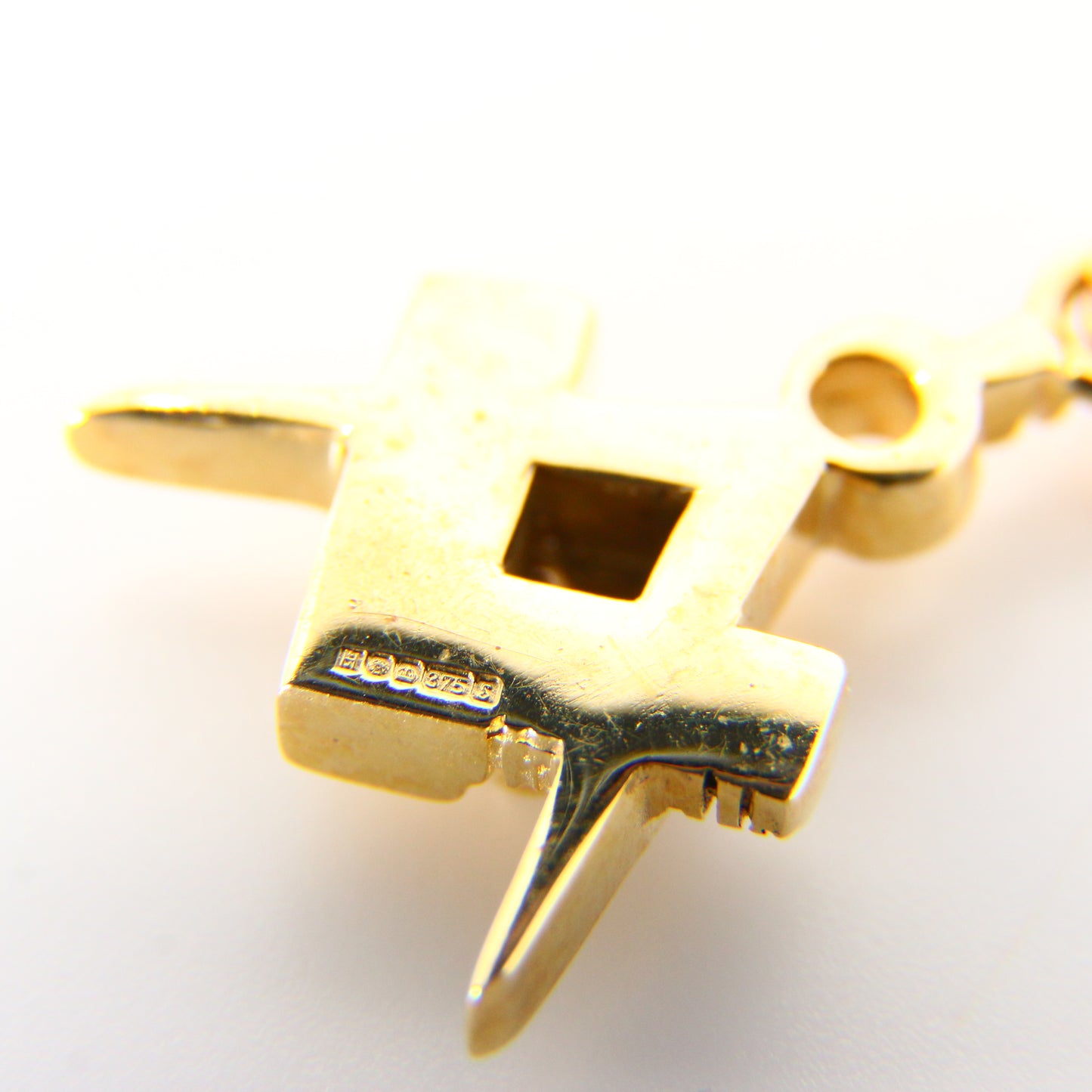 Vintage 9ct Masonic Gold Charm Yellow Gold Freemason Pendant Hallmarked