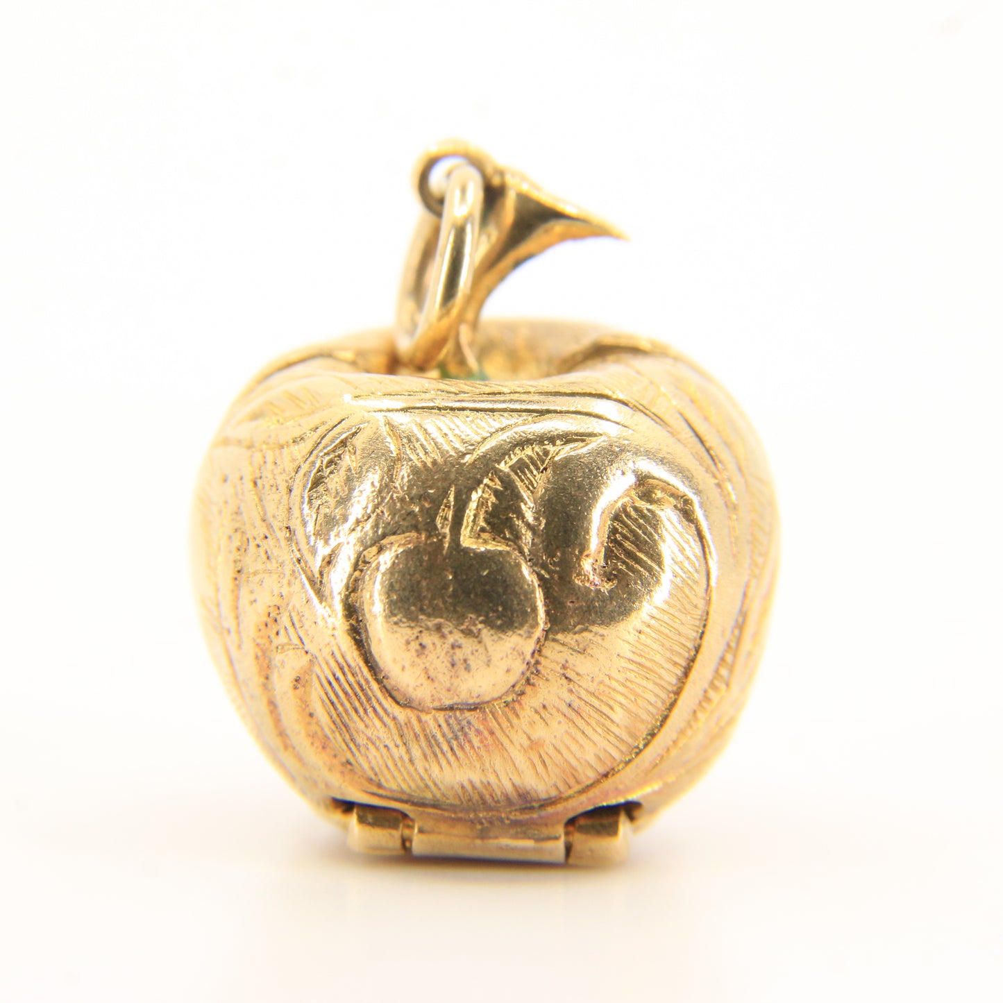 Vintage 9ct Gold Hallmarked Adam and Eve Opening Apple Pendant Charm