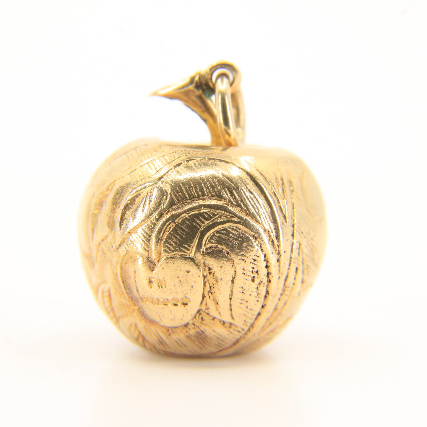 Vintage 9ct Gold Hallmarked Adam and Eve Opening Apple Pendant Charm