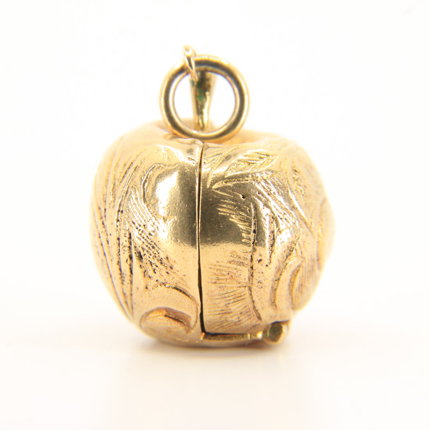 Vintage 9ct Gold Hallmarked Adam and Eve Opening Apple Pendant Charm