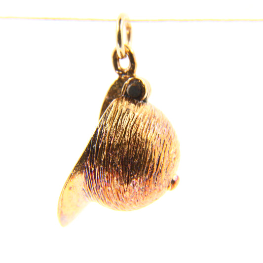 Vintage 9ct Horse & Jockey Hat Opening Charm Hallmarked Yellow Gold Equine Pendant Gift