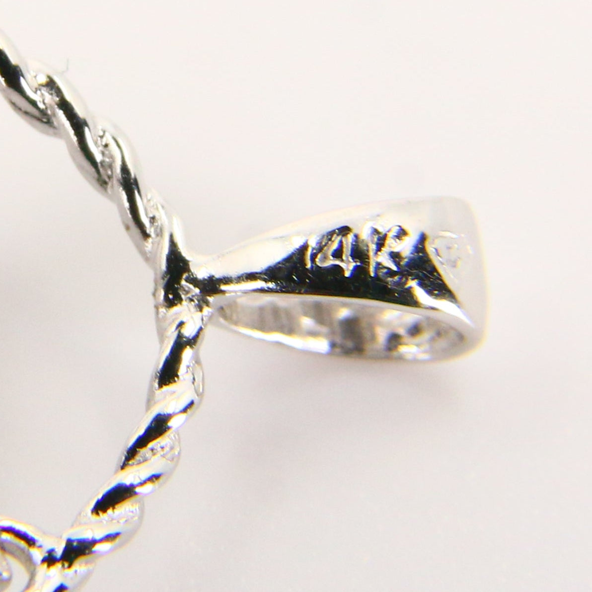 Vintage 14K White Gold Handbag Charm Blue Spinel Pendant Solid Gift