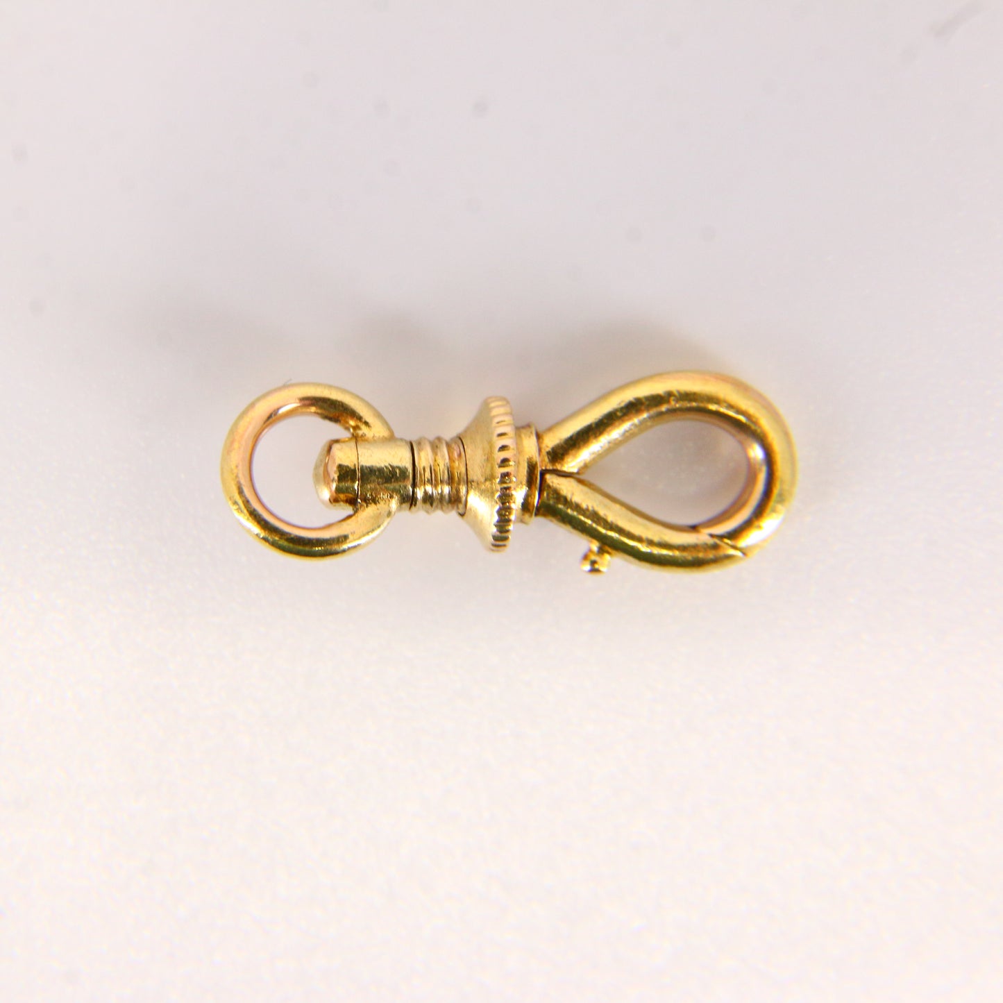 Antique 15k Gold Swivel Screw Clip Yellow Gold Pendant Albert Chain Fastener