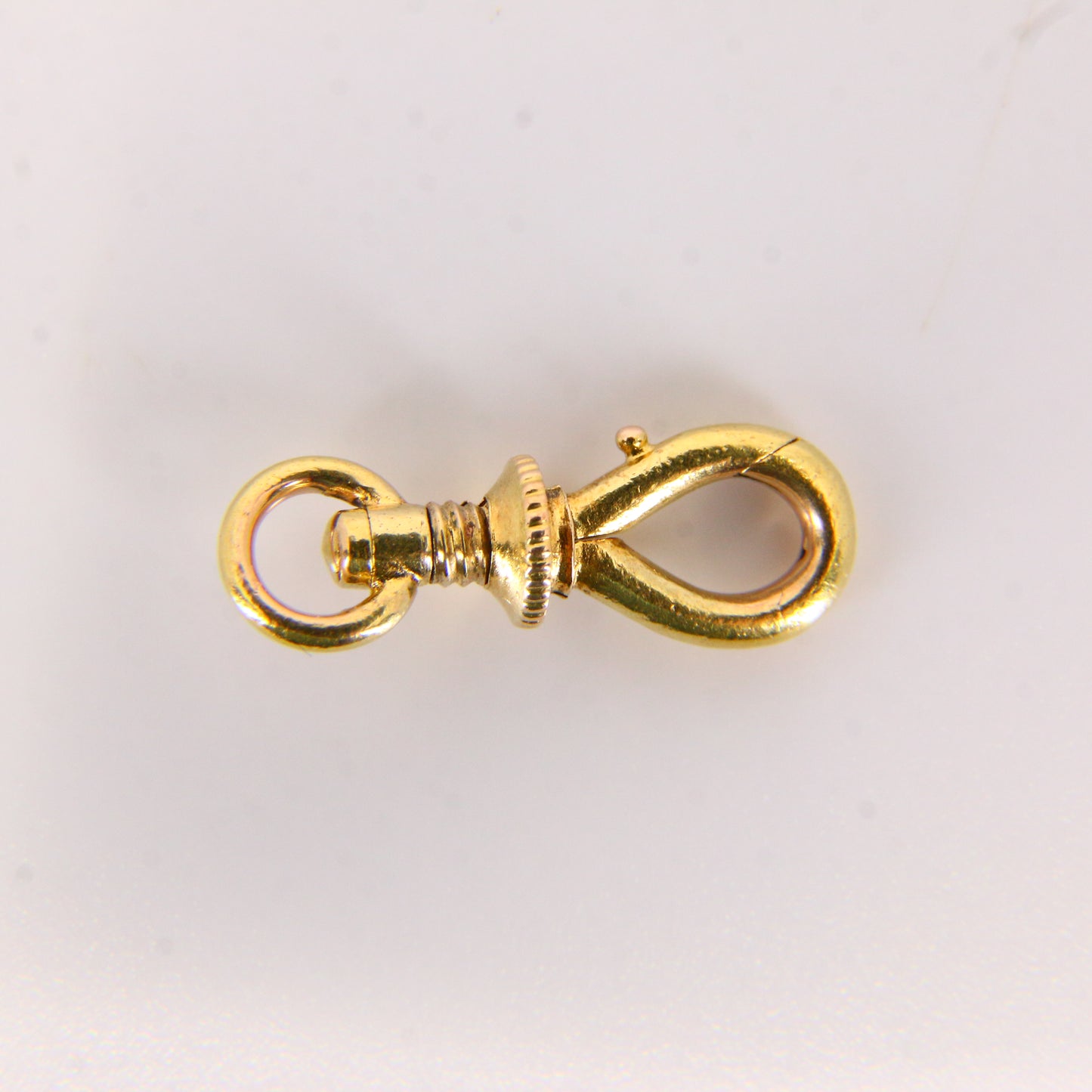 Antique 15k Gold Swivel Screw Clip Yellow Gold Pendant Albert Chain Fastener