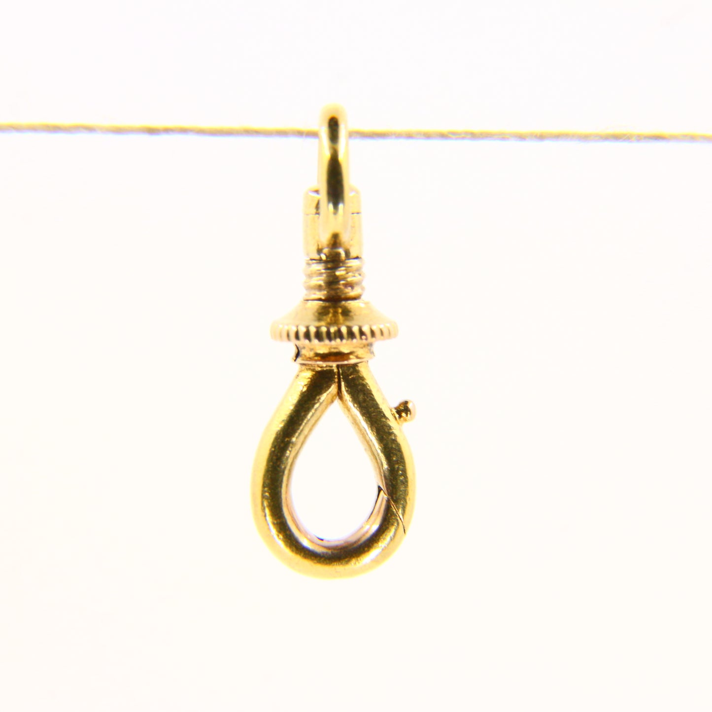 Antique 15k Gold Swivel Screw Clip Yellow Gold Pendant Albert Chain Fastener