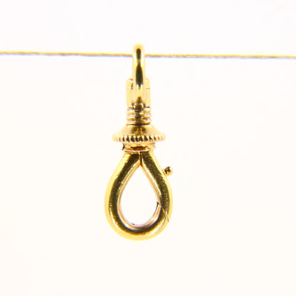 Antique 15k Gold Swivel Screw Clip Yellow Gold Pendant Albert Chain Fastener