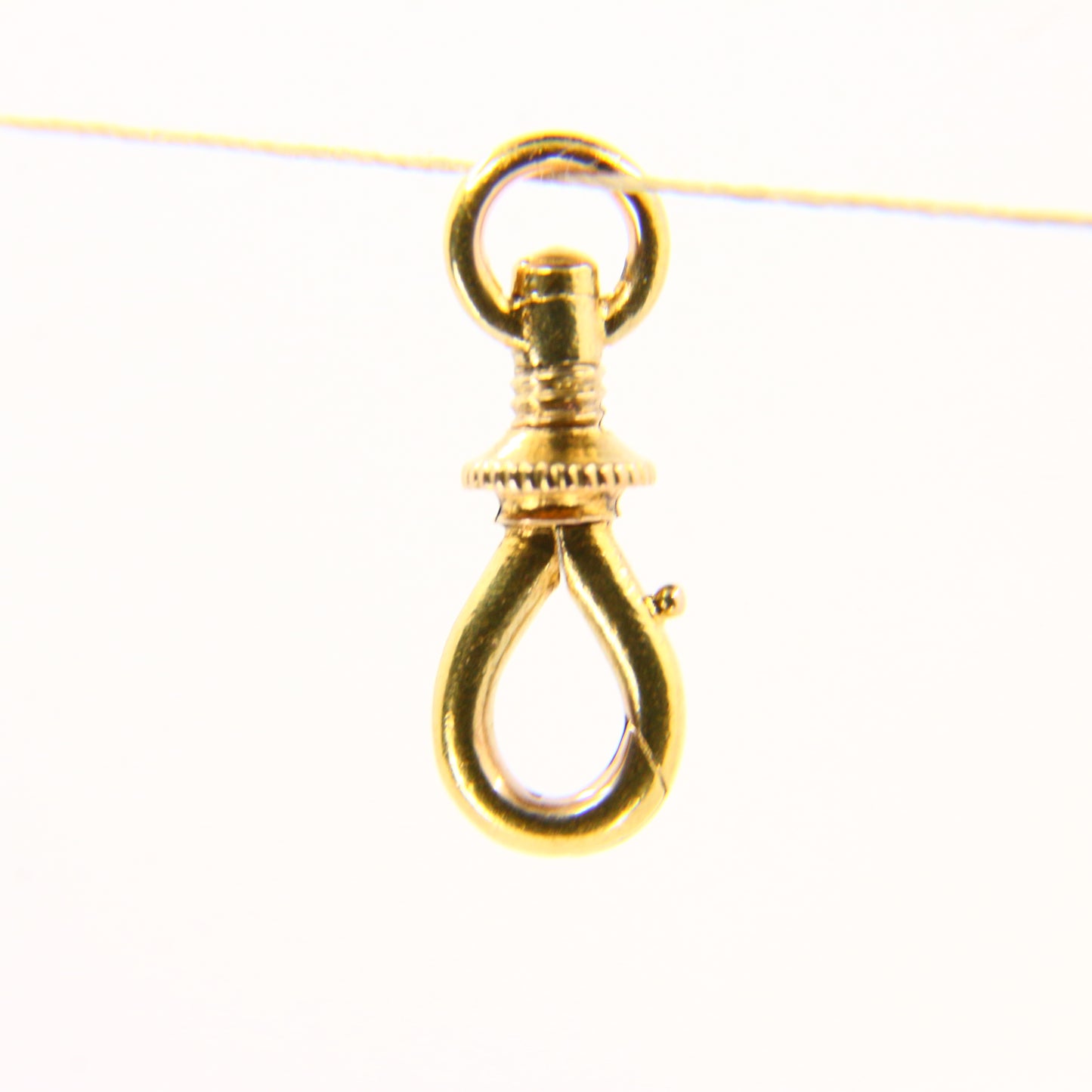 Antique 15k Gold Swivel Screw Clip Yellow Gold Pendant Albert Chain Fastener
