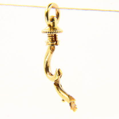 Antique 15k Gold Swivel Screw Clip Yellow Gold Pendant Albert Chain Fastener