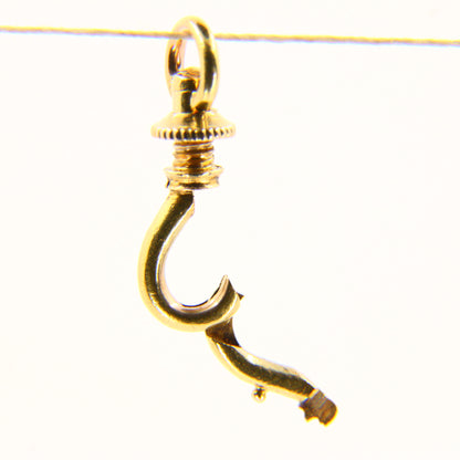 Antique 15k Gold Swivel Screw Clip Yellow Gold Pendant Albert Chain Fastener