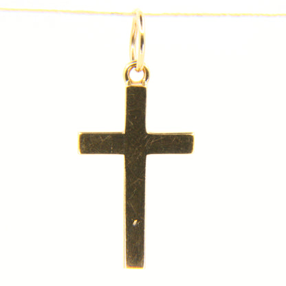 Vintage 9ct Gold Cross Pendant | Hallmarked 2002 w/ Queen’s Head Charm