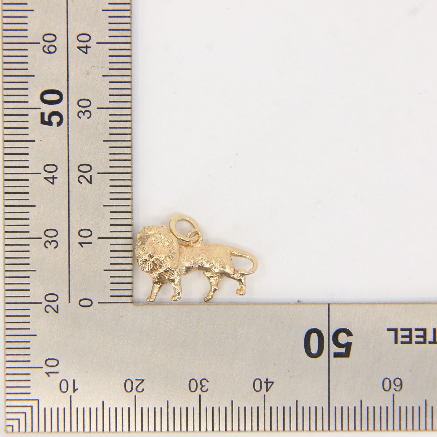 Vintage 9ct Hallmarked Gold Lion Charm Pendant Safari Animal Themed Gift