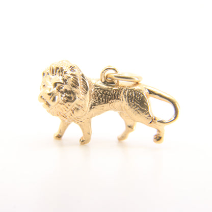 Vintage 9ct Hallmarked Gold Lion Charm Pendant Safari Animal Themed Gift