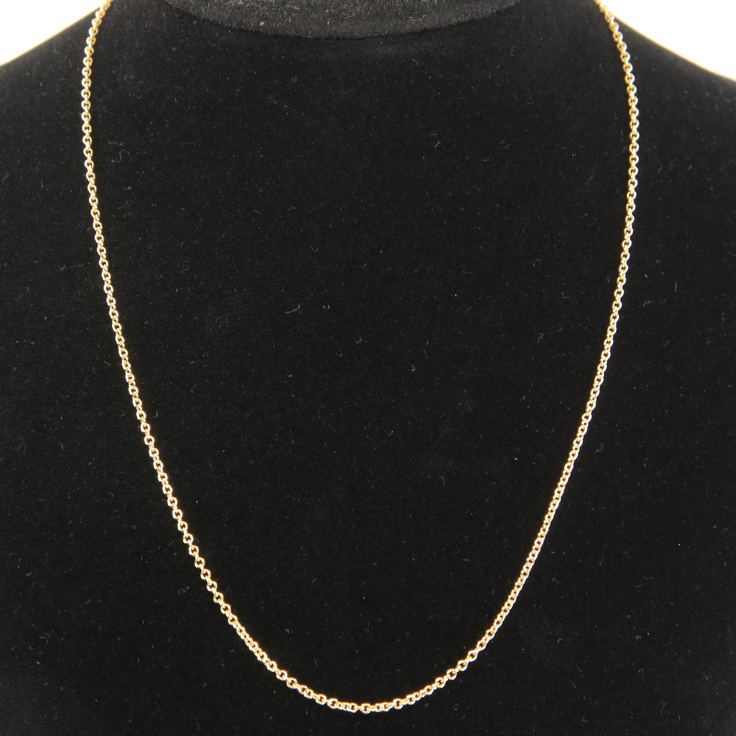 Vintage 18ct Hallmarked Gold Chain Necklace 16 Inch Fine 1mm Chain Boxed