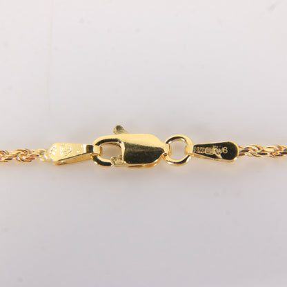 Vintage 9ct Hallmarked Yellow Gold Ball Station Necklace 18 Inch Boxed