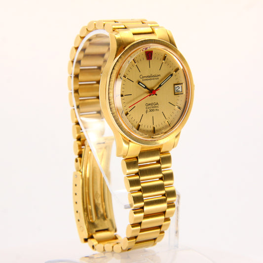 1973 Omega Constellation F300Hz – 18ct Solid Gold Gents Watch