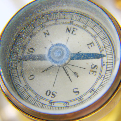 Antique French Nautical Desk Clock Gilt & Silvered Ships Wheel Circa 1890 by Antoine Redier