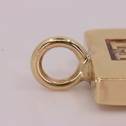 Vintage 9ct Hallmarked 1977 Sheffield Gold Ingot Bar Pendant Investment Gift
