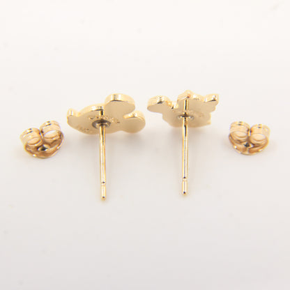 Vintage 14K Gold Official Disney Mickey & Minnie Mouse Stud Earrings Boxed