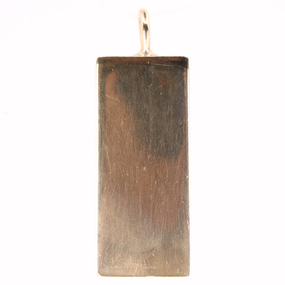 Vintage 9ct Hallmarked 1977 Sheffield Gold Ingot Bar Pendant Investment Gift
