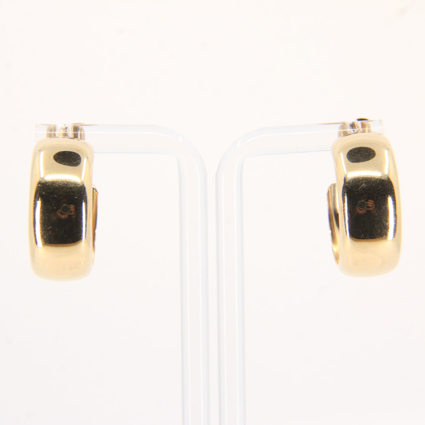 Vintage 9ct Gold Hallmarked Polished Round Hoop Earrings Yellow Gold Boxed