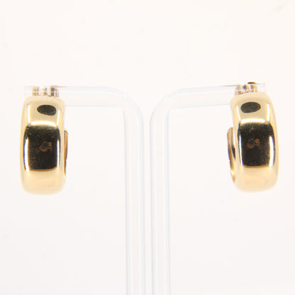 Vintage 9ct Gold Hallmarked Polished Round Hoop Earrings Yellow Gold Boxed