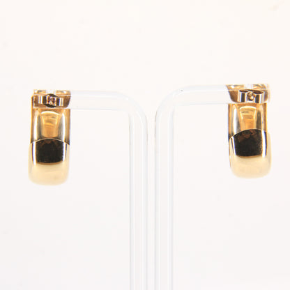 Vintage 9ct Gold Hallmarked Polished Round Hoop Earrings Yellow Gold Boxed