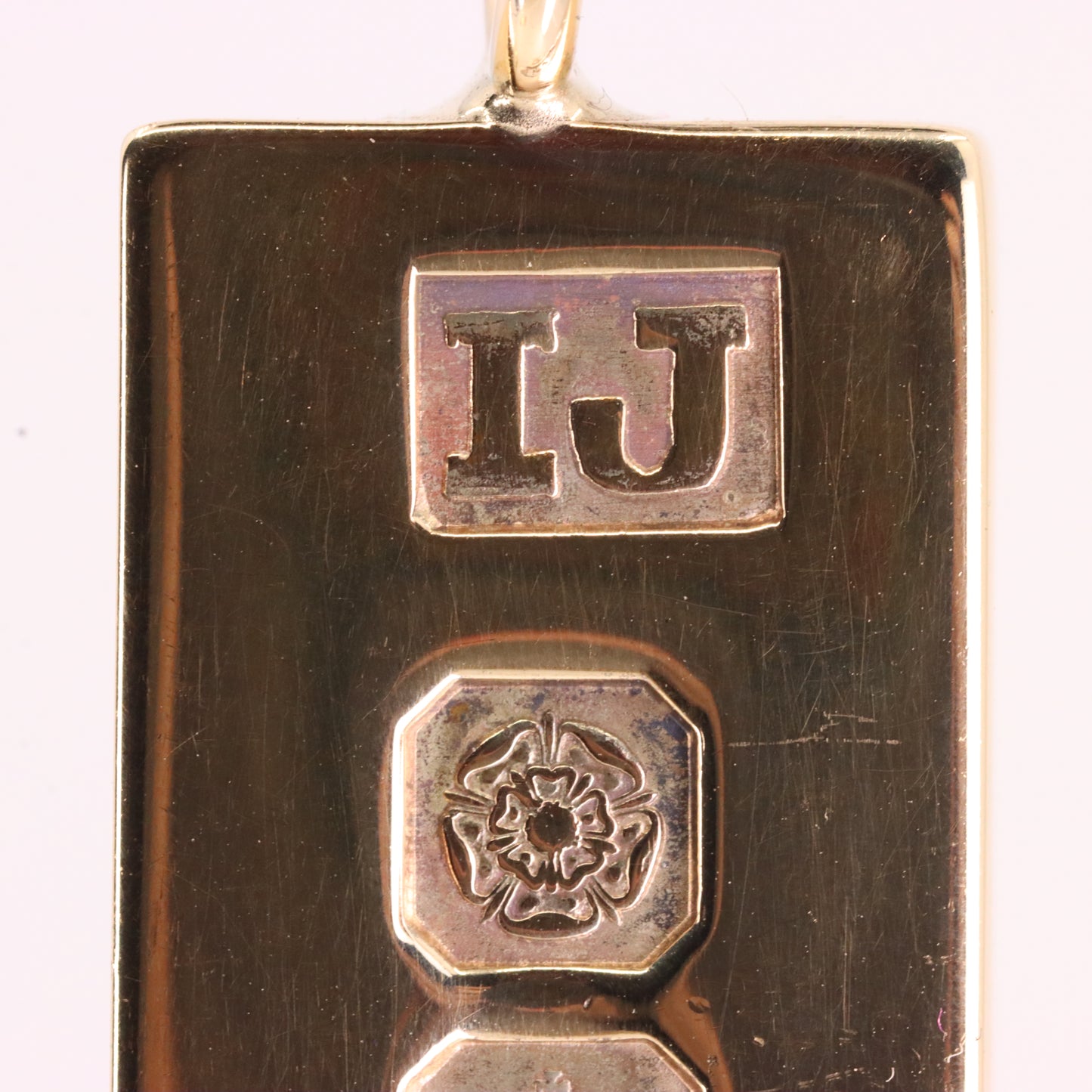 Vintage 9ct Hallmarked 1977 Sheffield Gold Ingot Bar Pendant Investment Gift