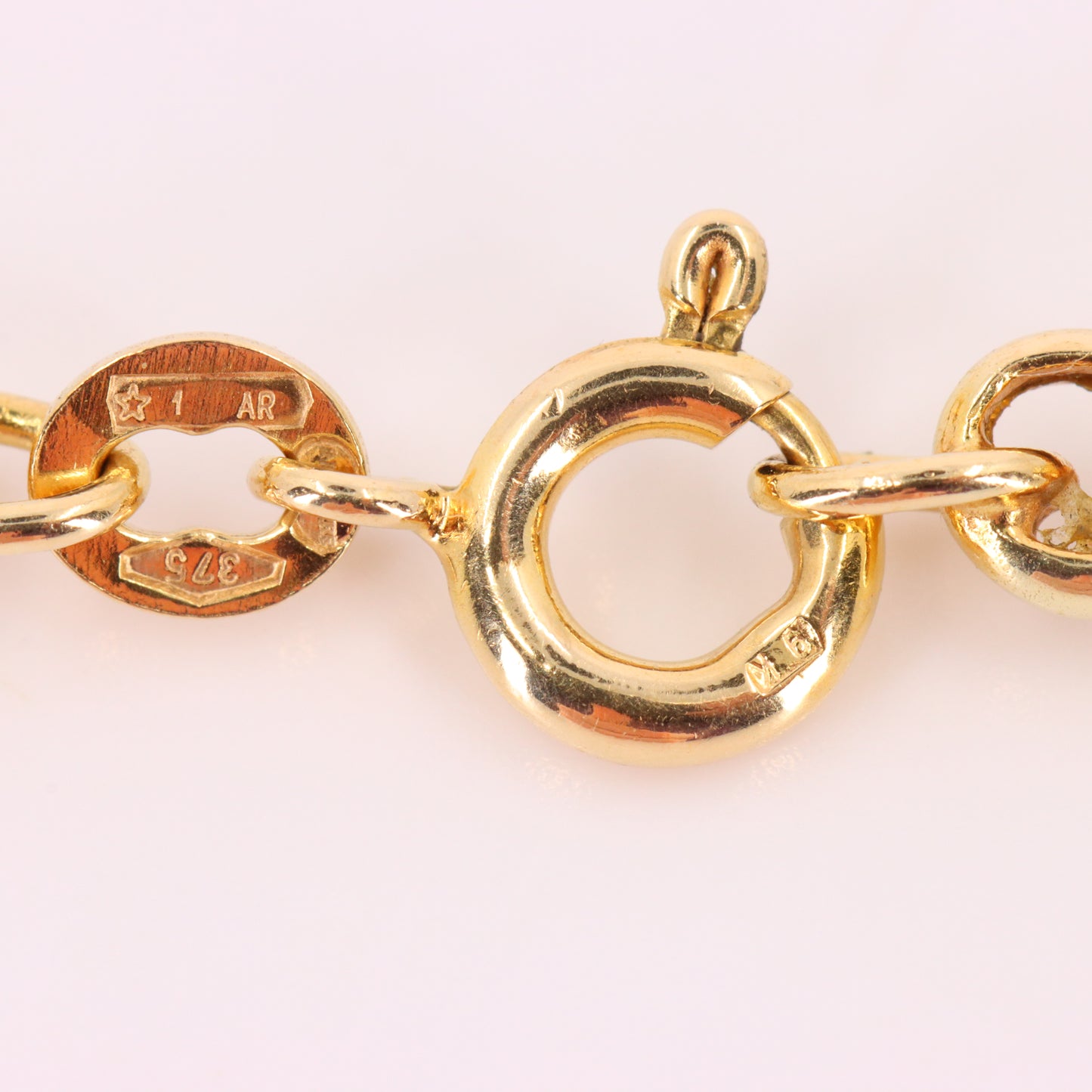 Vintage 9ct Hallmarked Yellow Gold 21.5 Inch 4mm Belcher Rolo Chain Boxed
