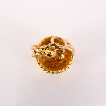 Vintage 9ct Kitten in Basket Charm Hallmarked Solid Yellow Gold Cat Pendant Gift