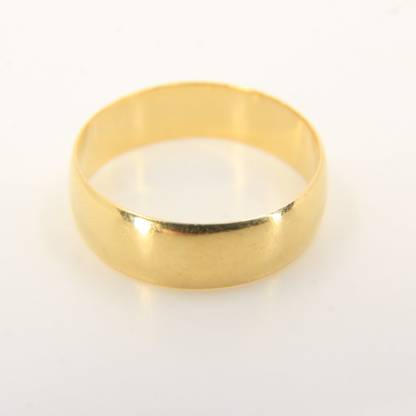 Antique 18ct Gold Glasgow Hallmarked Wedding Band Ring Size O½ Boxed