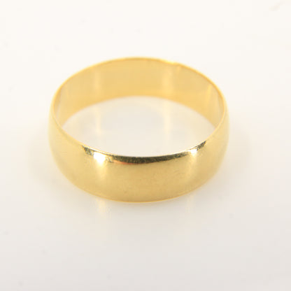 Antique 18ct Gold Glasgow Hallmarked Wedding Band Ring Size O½ Boxed