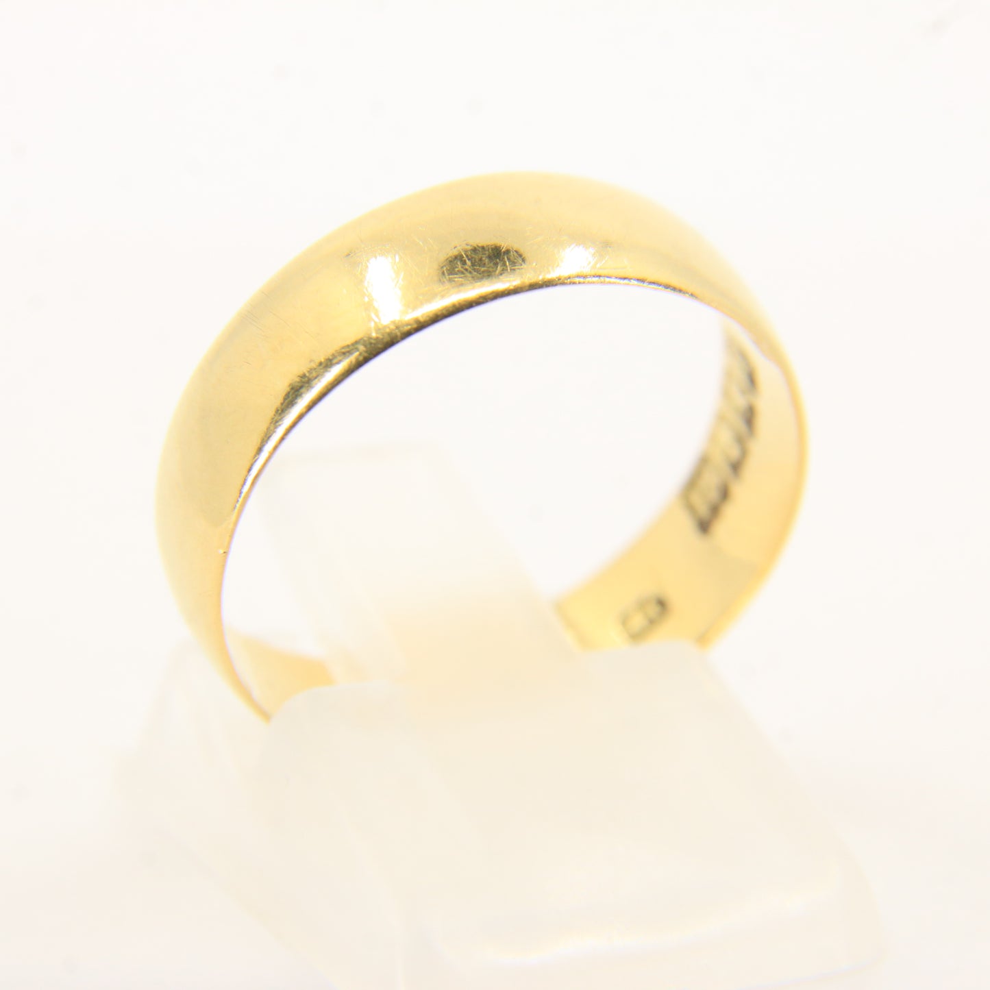 Antique 18ct Gold Glasgow Hallmarked Wedding Band Ring Size O½ Boxed