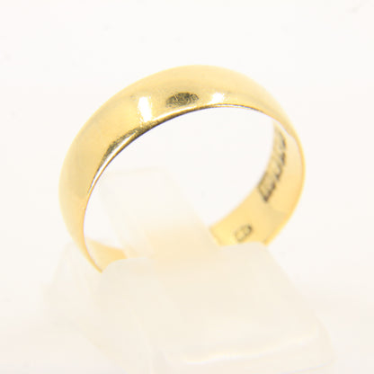 Antique 18ct Gold Glasgow Hallmarked Wedding Band Ring Size O½ Boxed