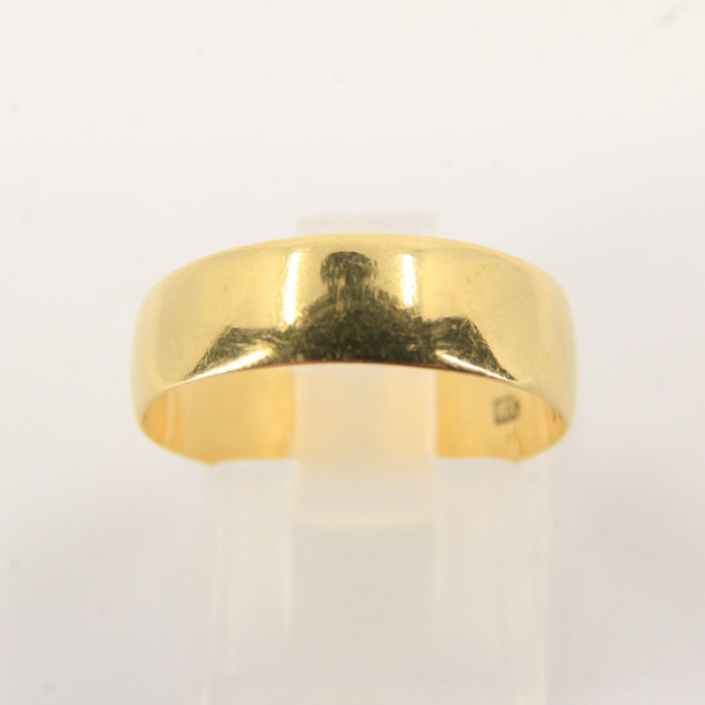 Antique 18ct Gold Glasgow Hallmarked Wedding Band Ring Size O½ Boxed