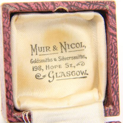 Antique 18ct Gold Glasgow Hallmarked Wedding Band Ring Size O½ Boxed