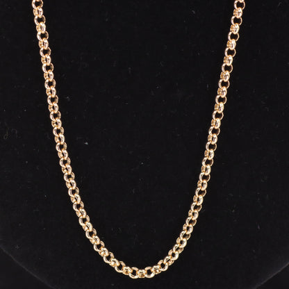 Vintage 9ct Hallmarked Yellow Gold 22 Inch 2.5 mm Belcher Chain Necklace Boxed