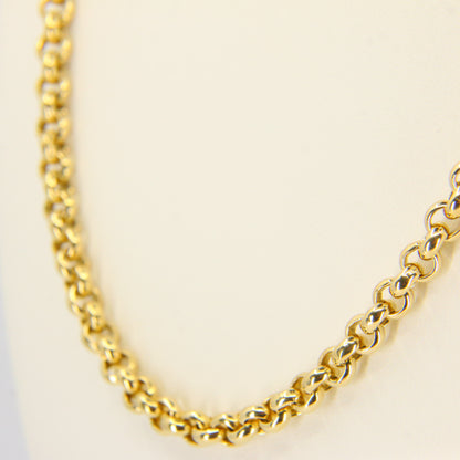 Vintage Hallmarked 9ct Gold Belcher Necklace Cable Link Chain Necklace Boxed