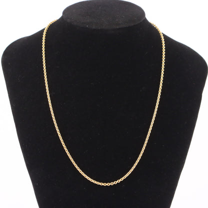 Vintage 14ct Yellow Gold 18 Inch Danish Rolo Chain Necklace 2.2mm Boxed Gift