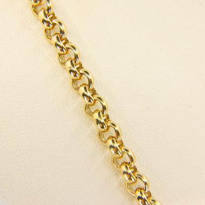 Vintage Hallmarked 9ct Gold Belcher Necklace Cable Link Chain Necklace Boxed