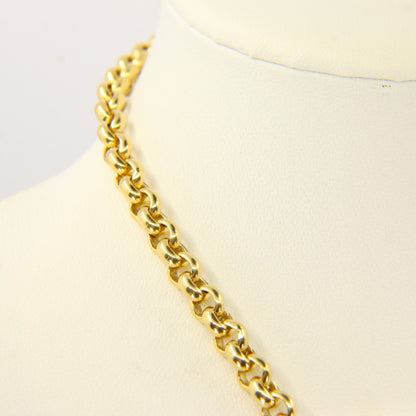 Vintage Hallmarked 9ct Gold Belcher Necklace Cable Link Chain Necklace Boxed