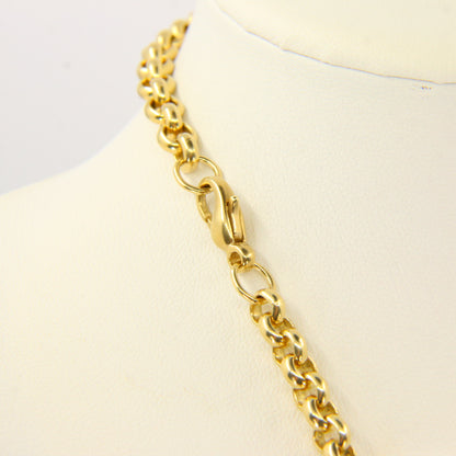 Vintage Hallmarked 9ct Gold Belcher Necklace Cable Link Chain Necklace Boxed