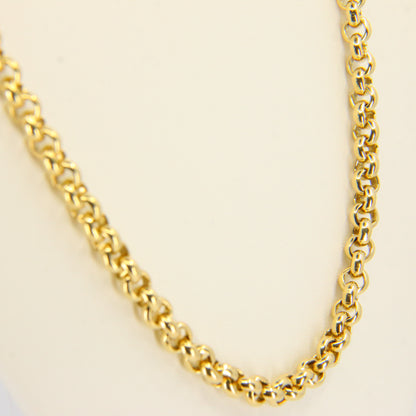 Vintage Hallmarked 9ct Gold Belcher Necklace Cable Link Chain Necklace Boxed