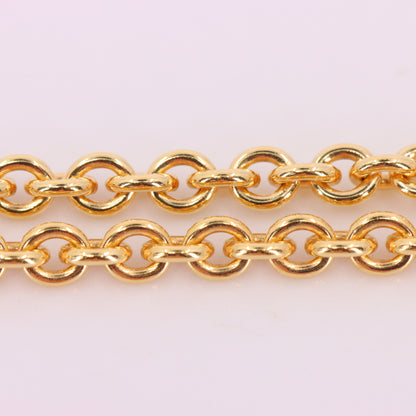 Vintage 14ct Yellow Gold 18 Inch Danish Rolo Chain Necklace 2.2mm Boxed Gift