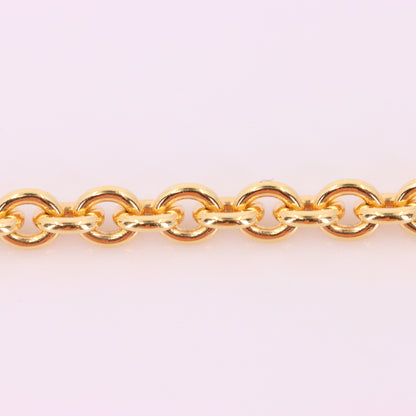 Vintage 14ct Yellow Gold 18 Inch Danish Rolo Chain Necklace 2.2mm Boxed Gift