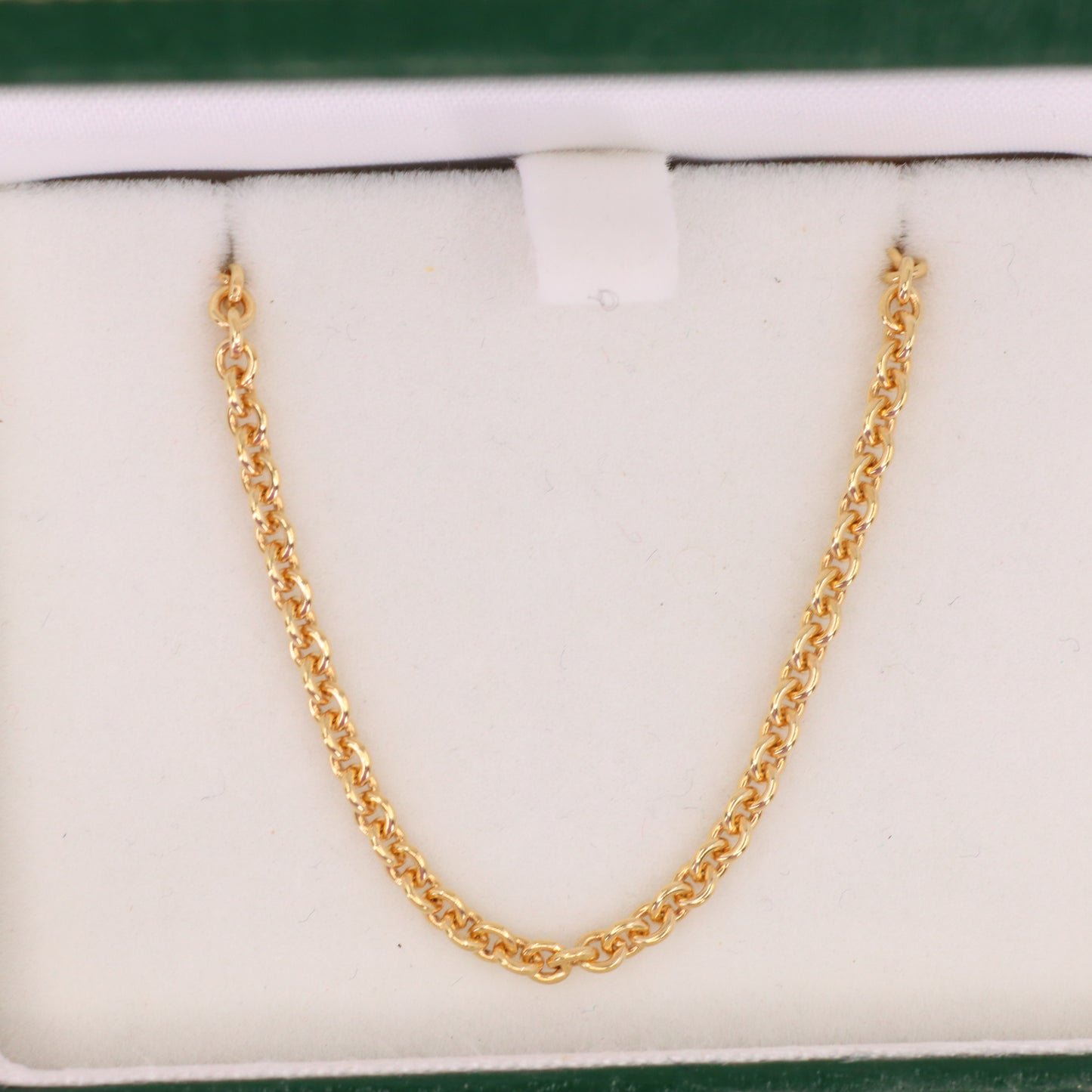 Vintage 14ct Yellow Gold 18 Inch Danish Rolo Chain Necklace 2.2mm Boxed Gift